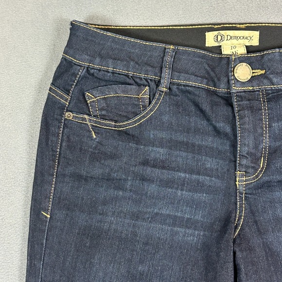 Democracy Jeans Womens Size 10 Blue "ab technology" Dark Wash Stretch Denim - Picture 2 of 13